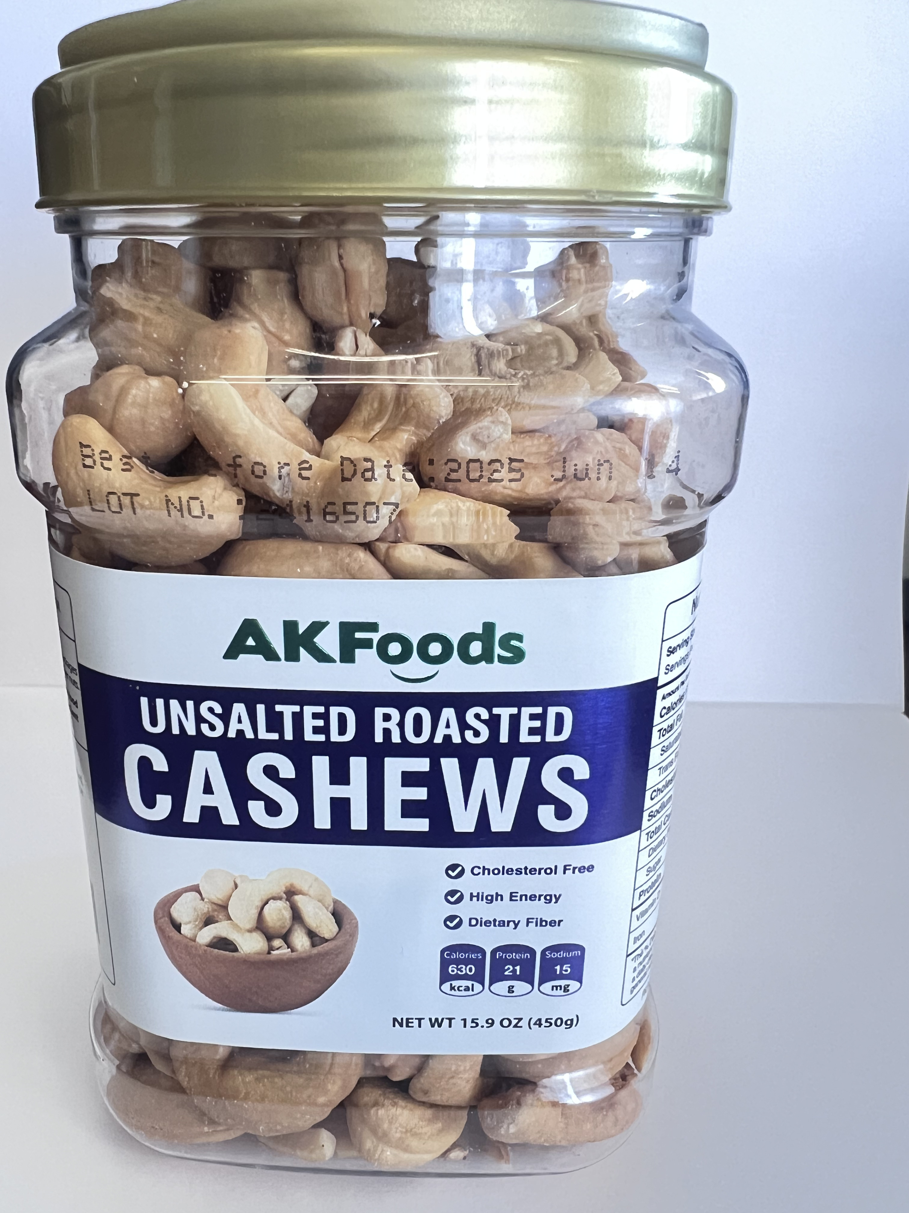 Unsalted Roasted Cashews